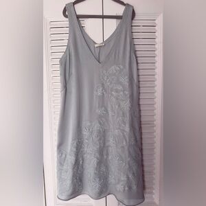 La Perla Vintage 100% Silk Lingerie Slip Dress lace appliqué Size 1